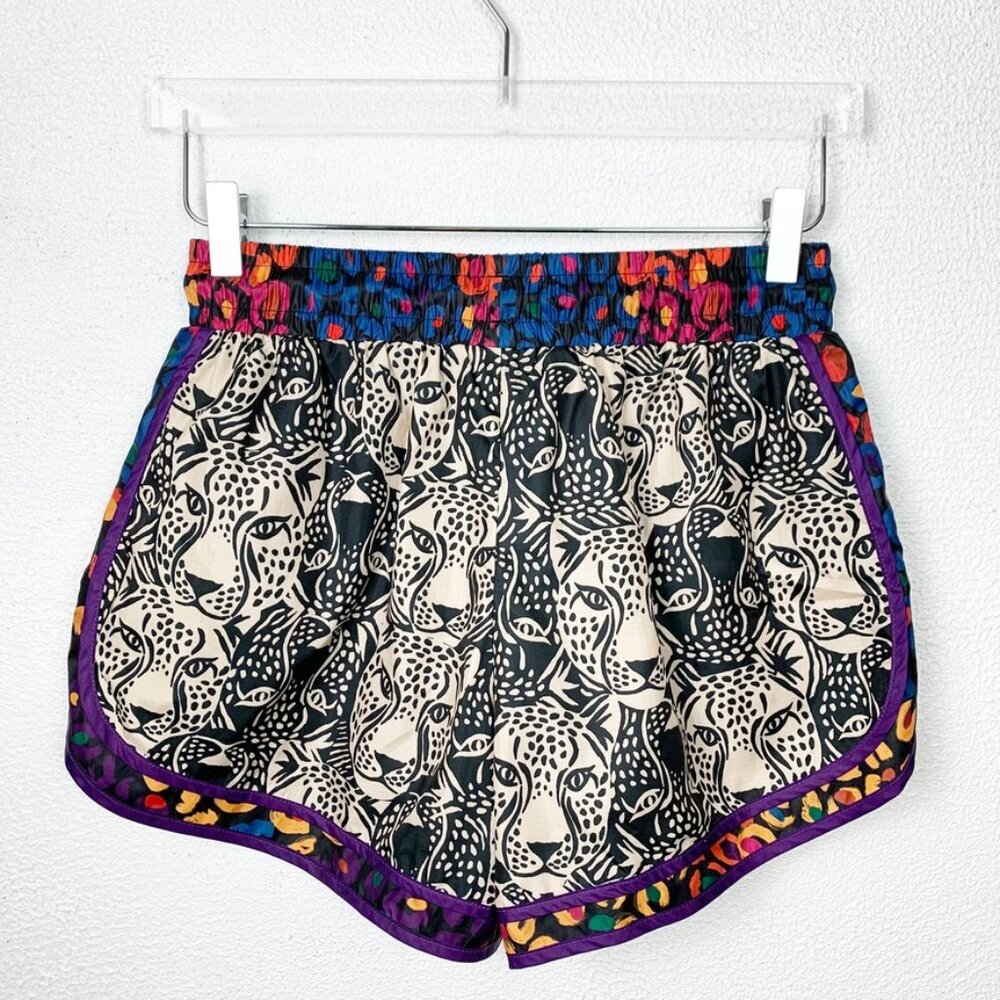 FARM Rio | Midnight Leopard Drawstring Active Shorts - Picture 2 of 7
